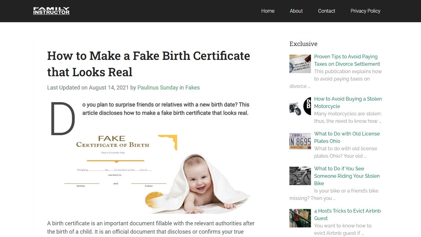 How to Make a Fake Birth Certificate that Looks Real